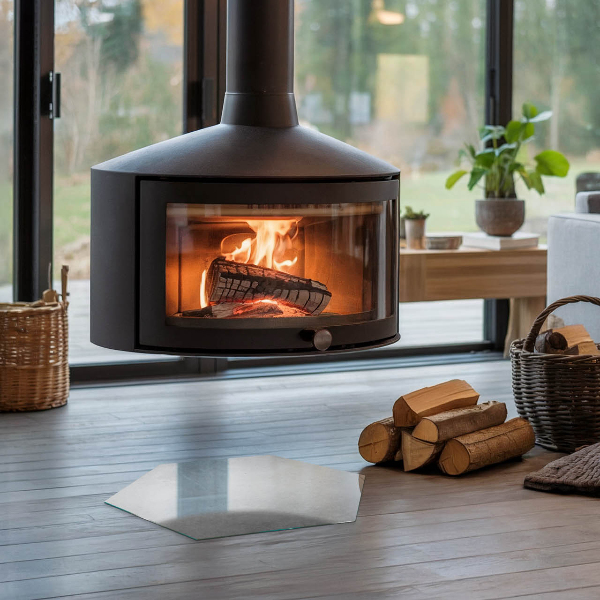 Hexagonale placa protectora suelo estufa Textura de hormigón con efecto