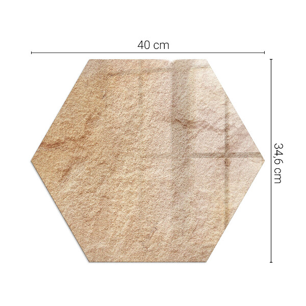 Hexagonale placa de vidrio para chimenea Textura de piedra natural