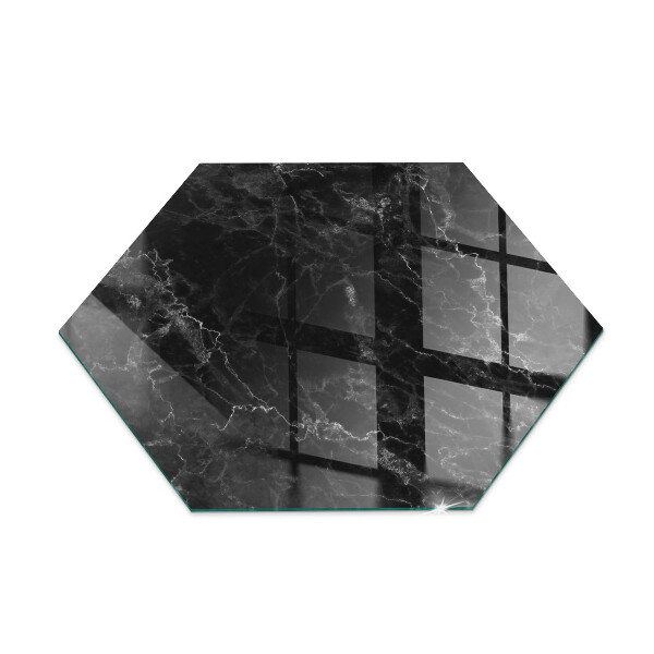 Hexagonale placa de protección para estufa Elegante patrón de mármol
