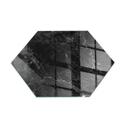 Hexagonale placa de protección para estufa Elegante patrón de mármol