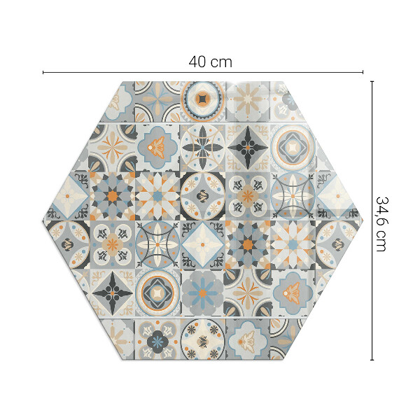 Hexagonale placa de protección para estufa Patrones de mosaico en azulejos