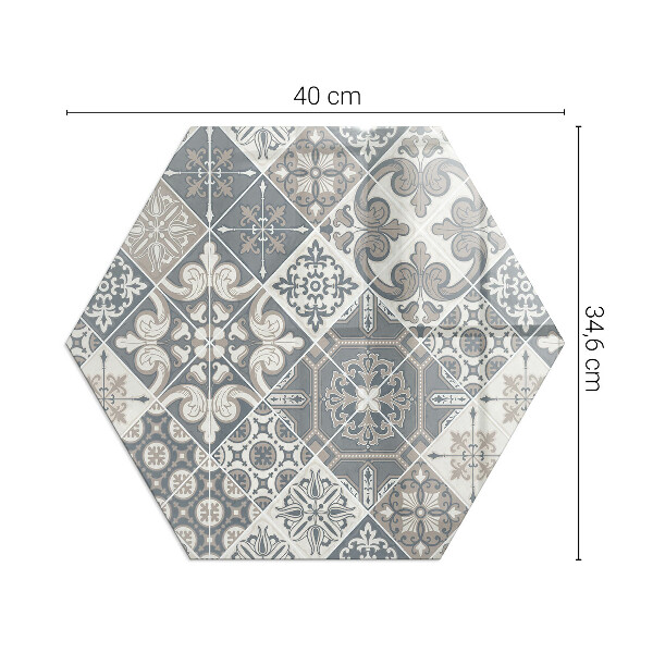 Hexagonale placa de vidrio para chimenea Patrón de mosaico decorativo