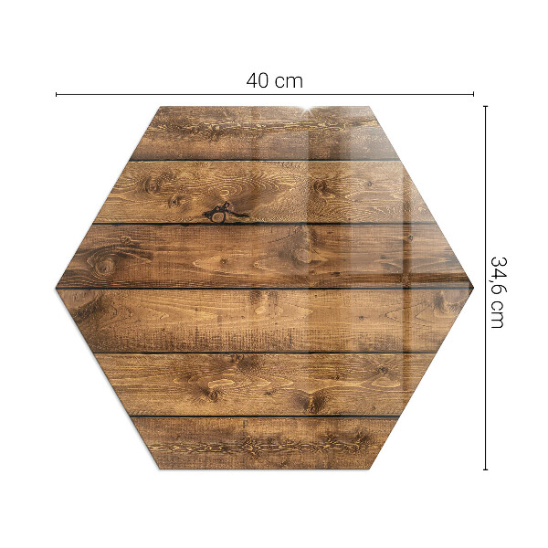 Hexagonale placa de protección para estufa Tabla de madera con veta
