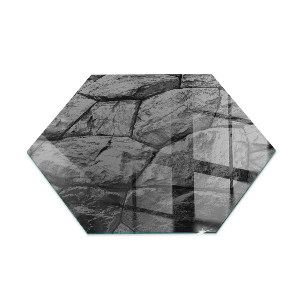 Hexagonale placa protectora suelo estufa Patrón de piedra natural