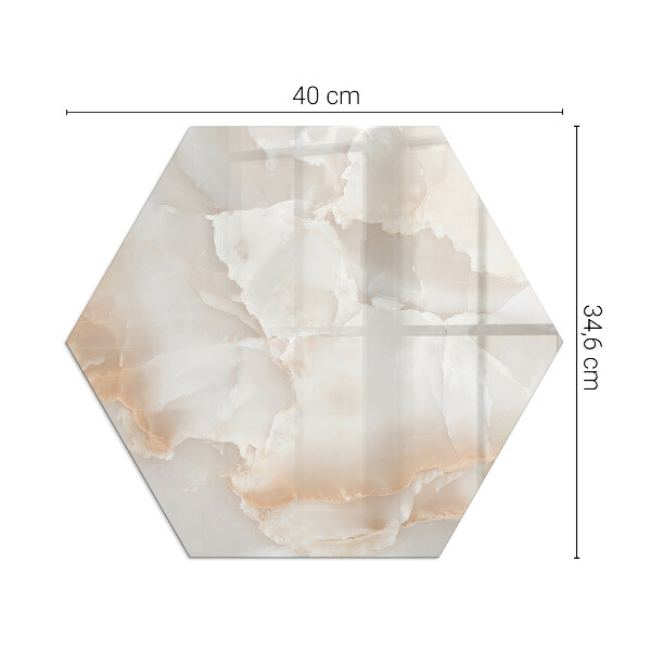 Hexagonale placa de vidrio para chimenea Patrón de piedra natural
