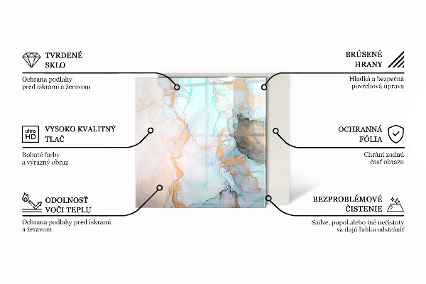 Hexagonale placa de protección para estufa Ramo de flores en detalle