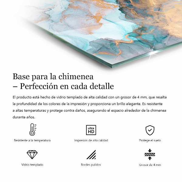 Hexagonale placa de protección para estufa Patrón de piedra con partículas