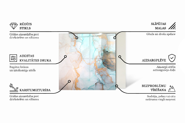 Hexagonale placa de vidrio para chimenea Color Gris-verde