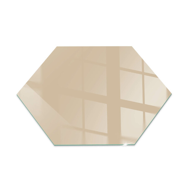 Hexagonale placa de vidrio para chimenea Color beige