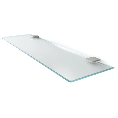 Balda de cristal translúcida para baño de 70x13 cm