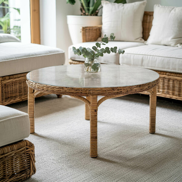 Tablero redondo para mesa Arañazos en la superficie del hormigón