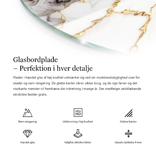 Tablero redondo para mesa Elegante motivo de bosque