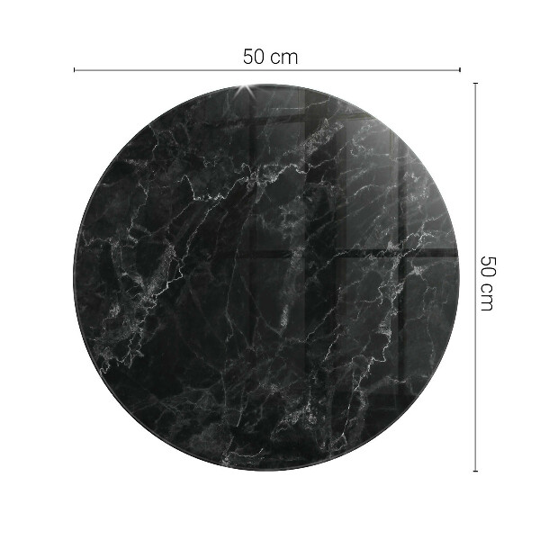 Tablero redondo para mesa Mármol con vetas delicadas