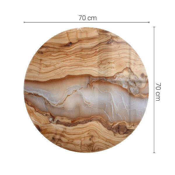 Tablero redondo para mesa Madera en armonía con la resina