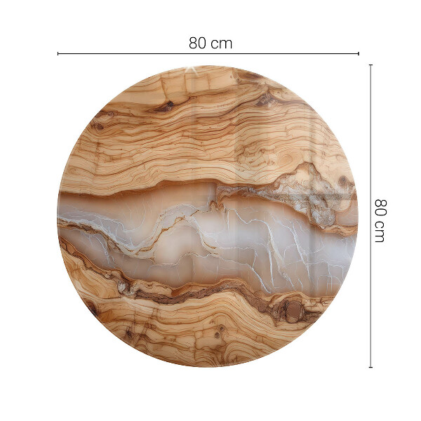 Tablero redondo para mesa Madera en armonía con la resina