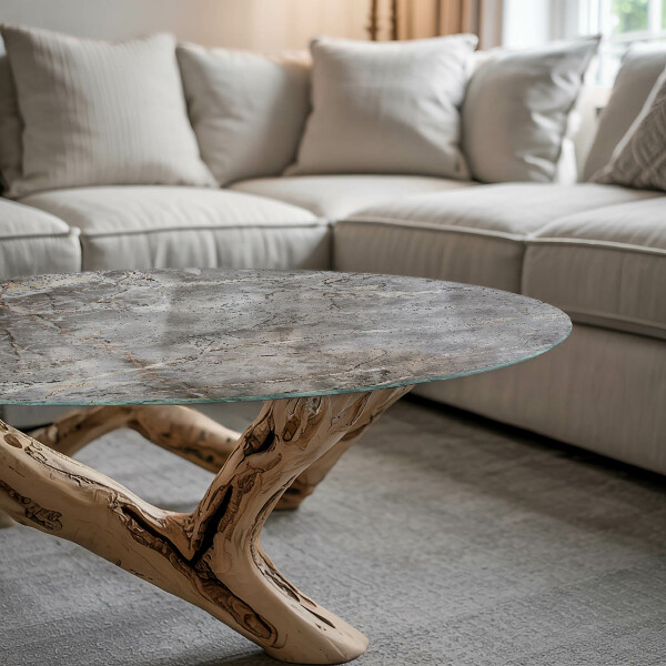 Tablero redondo para mesa Elegante patrón de mármol