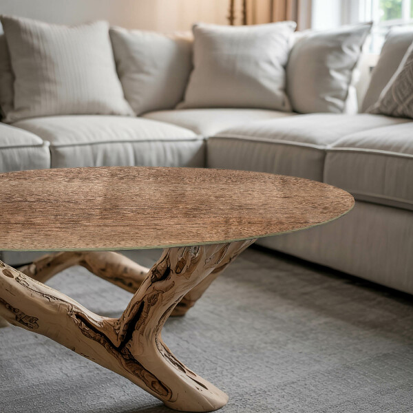 Tablero redondo para mesa El encanto de la madera natural