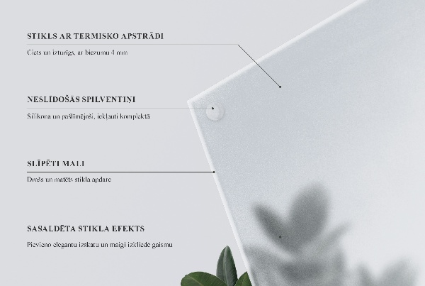 Rectangular tablero para mesa de exterior traslúcido