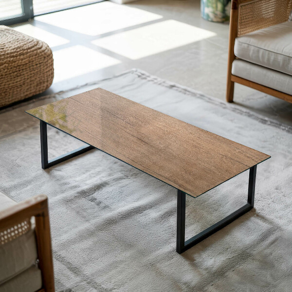 Tablero vidrio mesa rectangular El encanto de la madera natural