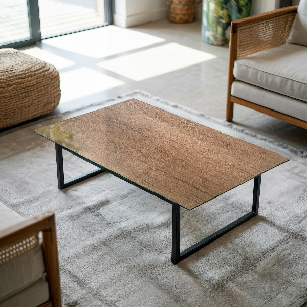 Tablero vidrio mesa rectangular El encanto de la madera natural