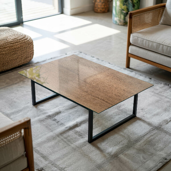 Tablero vidrio mesa rectangular El encanto de la madera natural