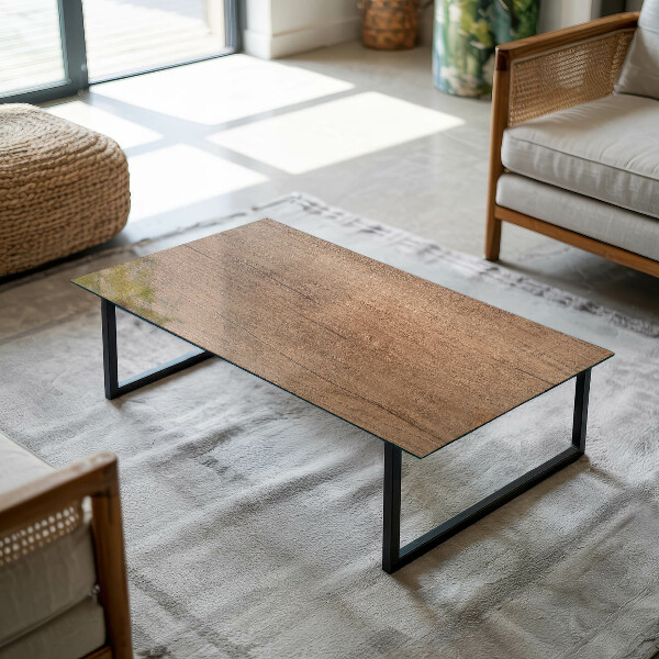 Tablero vidrio mesa rectangular El encanto de la madera natural