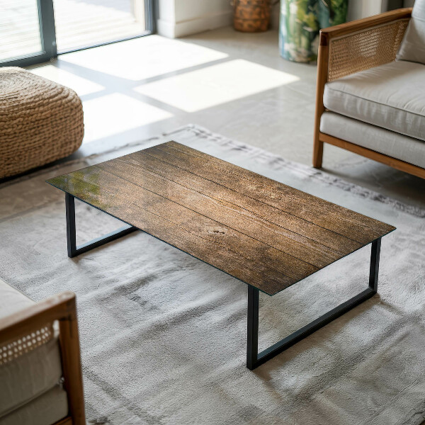 Tablero vidrio mesa rectangular Estructura de madera ecológica