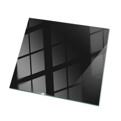 Tablero vidrio mesa rectangular Negro sólido elegante