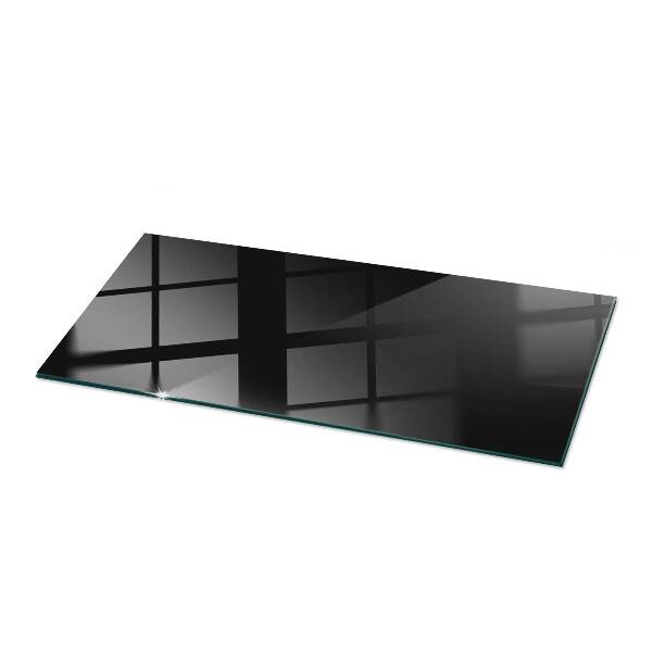 Tablero vidrio mesa rectangular Negro sólido elegante