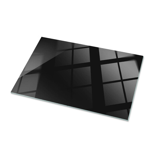 Tablero vidrio mesa rectangular Negro sólido elegante