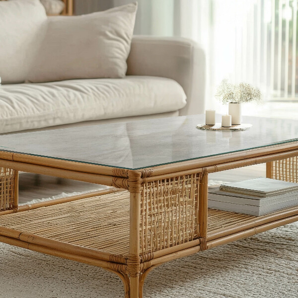 Tablero vidrio mesa rectangular Arañazos en la superficie del hormigón