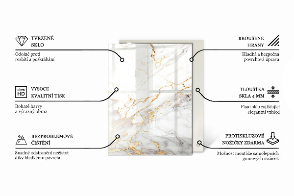 Tablero vidrio mesa rectangular Mosaicos decorativos con detalles