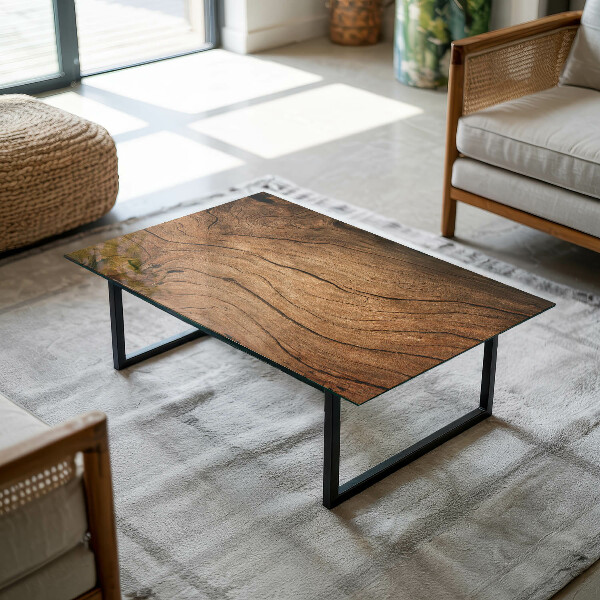 Tablero vidrio mesa rectangular Elegante motivo de bosque