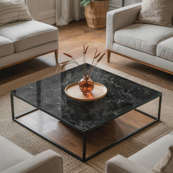 Tablero vidrio mesa rectangular Mármol con vetas delicadas