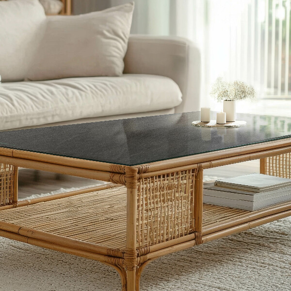 Tablero vidrio mesa rectangular Motivo de textura de piedra