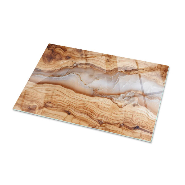 Tablero vidrio mesa rectangular Madera en armonía con la resina