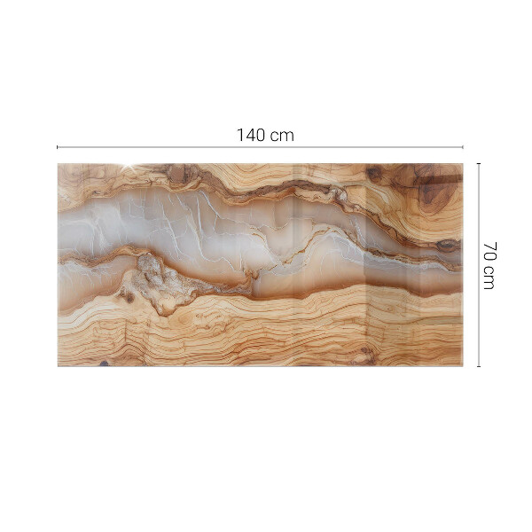 Tablero vidrio mesa rectangular Madera en armonía con la resina