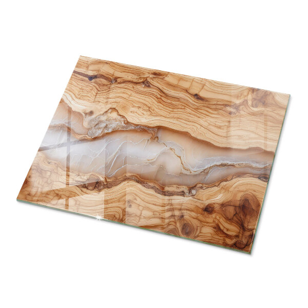 Tablero vidrio mesa rectangular Madera en armonía con la resina