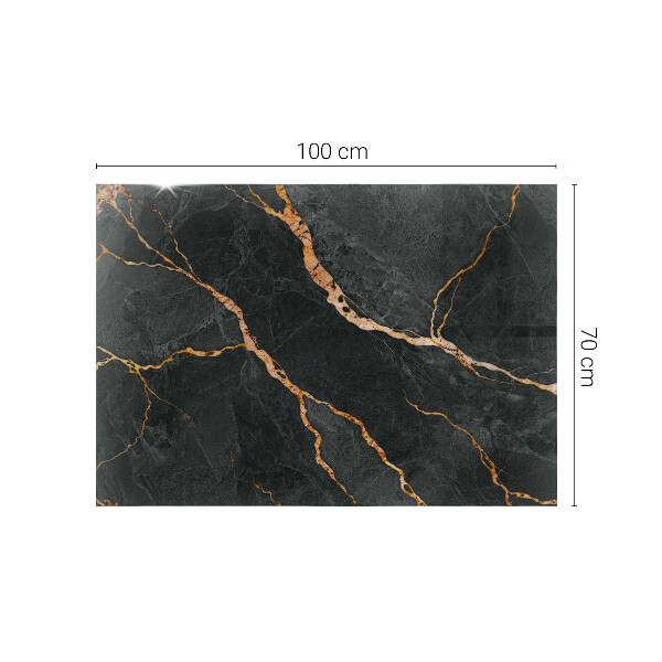 Tablero vidrio mesa rectangular Vetas de mármol en el diseño