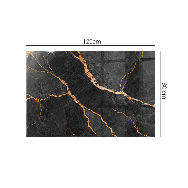 Tablero vidrio mesa rectangular Vetas de mármol en el diseño