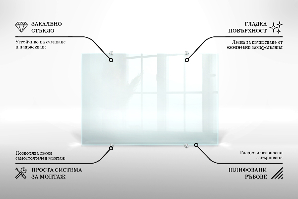 Panel para cocina transparente 100x70 cm