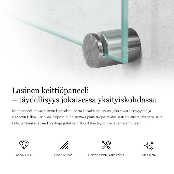 Salpicadero de cocina transparente 120x60 cm