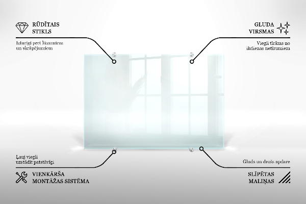 Salpicadero de cocina transparente 120x60 cm