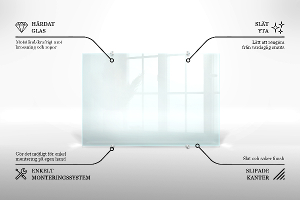 Salpicadero de cocina transparente 120x60 cm