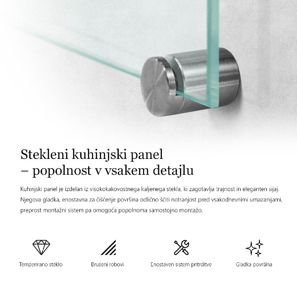 Salpicadero de cocina transparente 120x60 cm