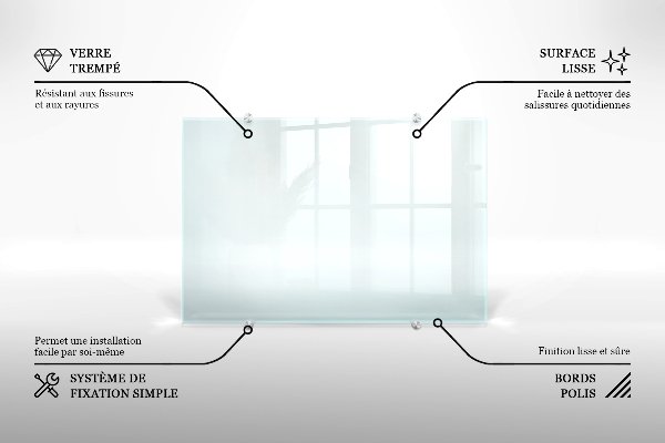 Panel antisalpicaduras transparente 125x50 cm
