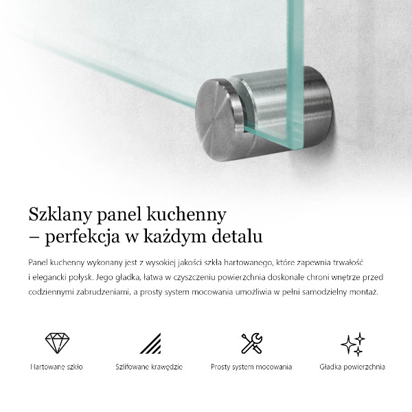 Panel para cocina transparente 140x70 cm