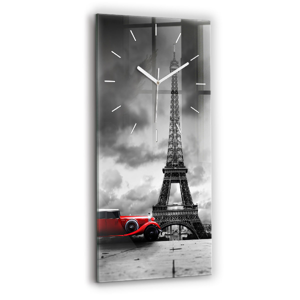 Reloj de vidrio vertical Torre Effel París - espejomat.es
