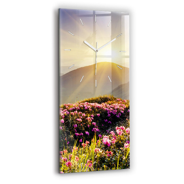 Reloj de cristal vertical Paisaje de montaña - espejomat.es