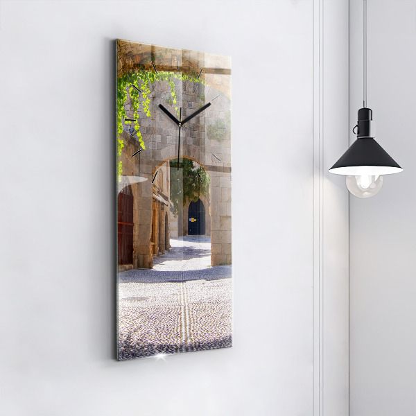 Reloj vertical Pintoresca calle de Rodas - espejomat.es